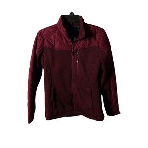 Swiss Tech Women's S (4-6) Full Zip Jacket Coat Burgundy Small Outdoor Athletic